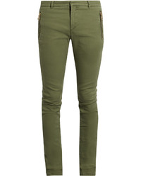 Balmain Zip Detail Skinny Fit Jeans