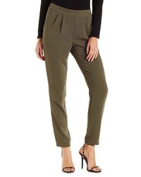 Charlotte Russe Pleated Skinny Trousers