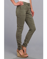 CJ by Cookie Johnson Peace Moto Skinny Distressed Dye In Olive