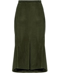 Balenciaga Corduroy Midi Skirt