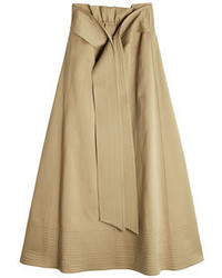 Joseph Cotton Midi Skirt With Tie Belt
