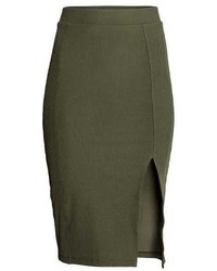 H&M Ribbed Jersey Skirt