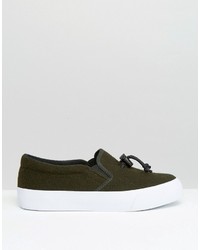 Asos Dongle Slip On Toggle Sneakers