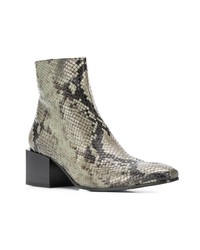 Acne Studios Snake Print Ankle Boots