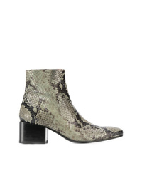 Acne Studios Snake Print Ankle Boots