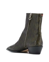 Aeyde Yde Ruby Snake Print Ankle Boots