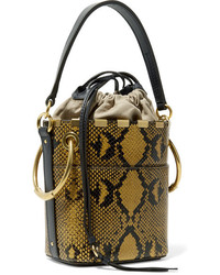 Chloé Roy Mini Snake Effect Leather Bucket Bag