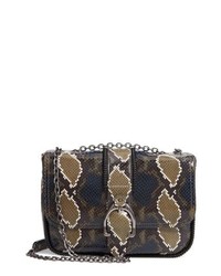 Olive Snake Leather Crossbody Bag