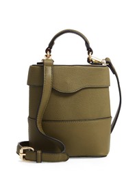 Leith Bicolor Faux Leather Cylinder Bag
