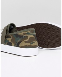 Ellesse Canvas Sneakers With Strap In Camo