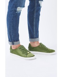 Topshop Catseye Satin Lace Up Trainers