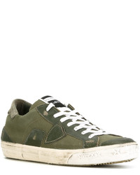 Philippe Model Patch Lace Up Sneakers