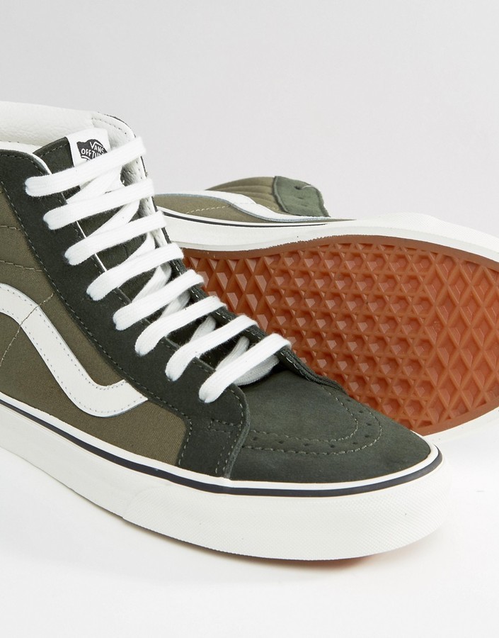 vans sk8 hi burnt olive