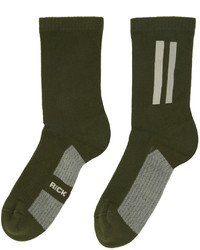 Rick Owens Green Glitter Socks