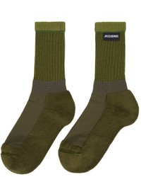 Jacquemus Green La Montagne Les Chaussettes Lenvers Socks
