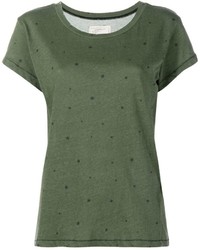 Olive Star Print T-shirt