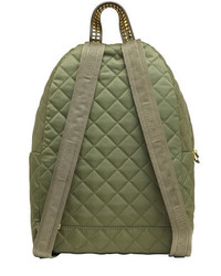 Moschino Large Studded Quilted Nylon Backpack