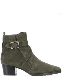 Tod's Buckle Strap Ankle Boots