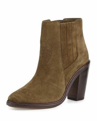 Joie Cloee Suede Ankle Boot Deep Olive