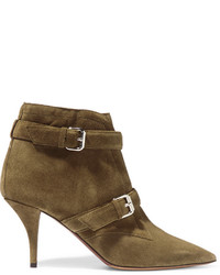 Tabitha Simmons Fitz Suede Ankle Boots Army Green