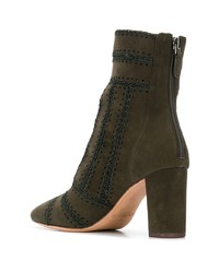 Alexandre Birman Stitch Detail Ankle Boots