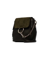 Chloé Green Faye Suede And Leather Backpack