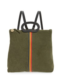 Clare V. Marcelle Backpack - Army Suede on Garmentory