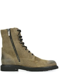 Tod's Distressed Lace Up Boots