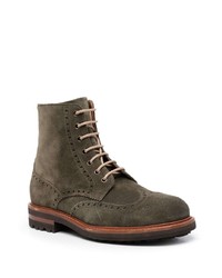 Brunello Cucinelli Perforated Detailing Lace Up Boots