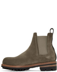 Feit Green Suede Chelsea Boots
