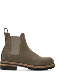 Feit Green Suede Chelsea Boots