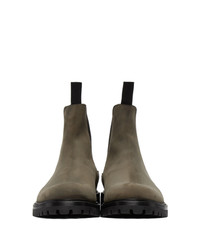 Common Projects Khaki Winter Chelsea Boots