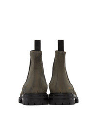 Common Projects Khaki Winter Chelsea Boots