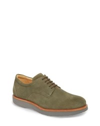 Olive Suede Derby Shoes