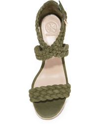 Tory Burch Bailey 90mm Ankle Strap Wedge Espadrilles