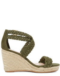 Tory Burch Bailey 90mm Ankle Strap Wedge Espadrilles