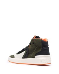 Balmain High Top Panelled Trainers