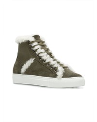 Yves Salomon Accessories Shearling High Top Sneakers