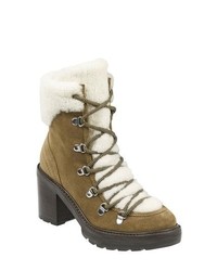 MARC FISHER LTD Daven Genuine Shearling Lace Up Boot