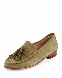 Sam Edelman Therese Suede Tassel Loafer Moss Green