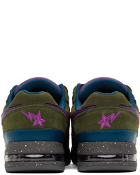 BAPE Khaki Purple Road Sta 2 Sneakers