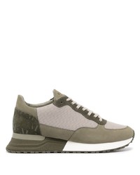 Mallet Popham Panelled Leather Sneakers