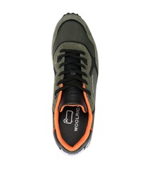 Woolrich Retro Panelled Suede Sneakers