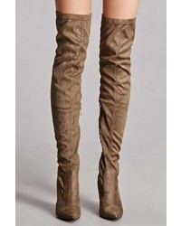 Forever 21 Faux Suede Over The Knee Boots