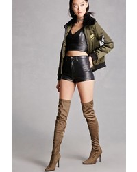 Forever 21 Faux Suede Over The Knee Boots