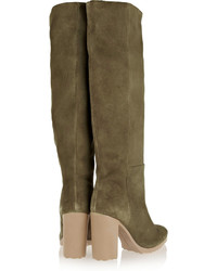 Pierre Hardy Suede Knee Boots