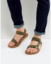 Olive Suede Sandals