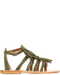 K. Jacques Fregate Fringe Design Sandals