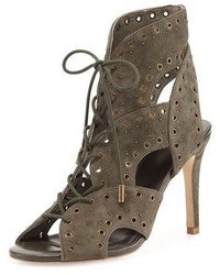 Joie Ron Suede Lace Up Sandal Ash Green
