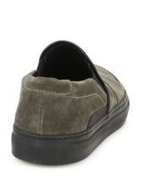 Belstaff Clapham Calf Leather Suede Slip On Sneakers